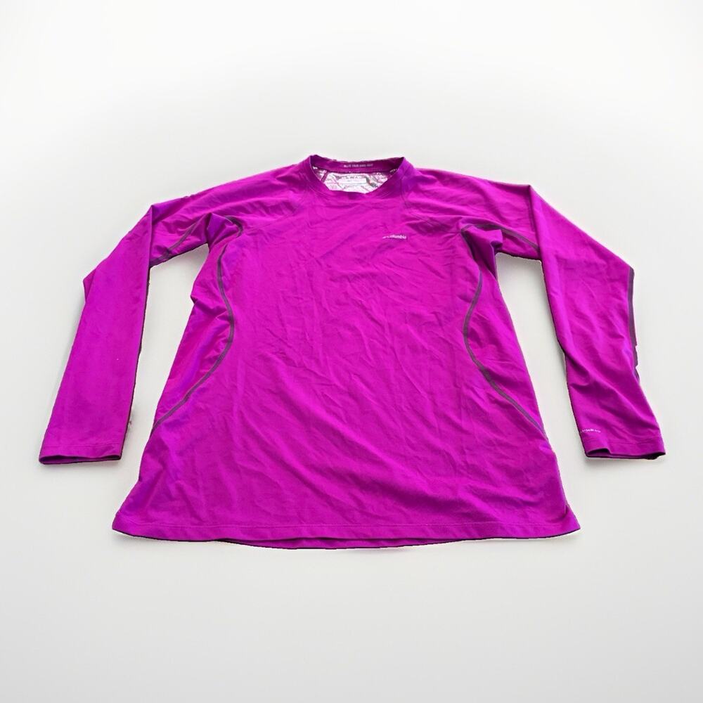 Columbia Womens Pink Purple Pullover Omni Heat Long Sleeve Shirt Size XL AL6763